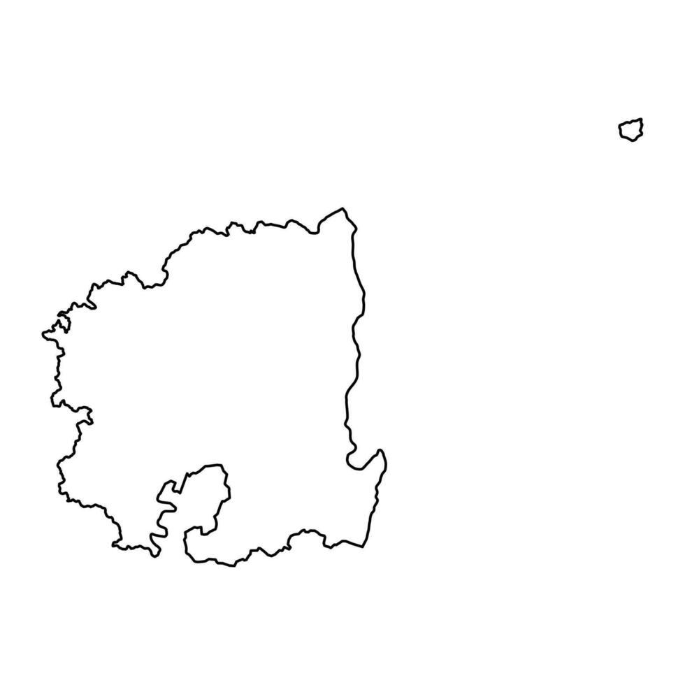 norte Gyeongsang mapa, provincia de sur Corea. vector ilustración.