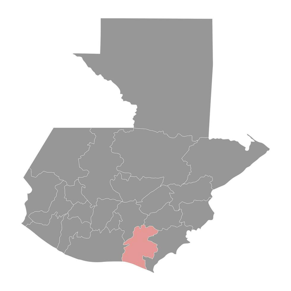 Santa Rosa department map, administrative division of the country of Guatemala. Vector illustration.