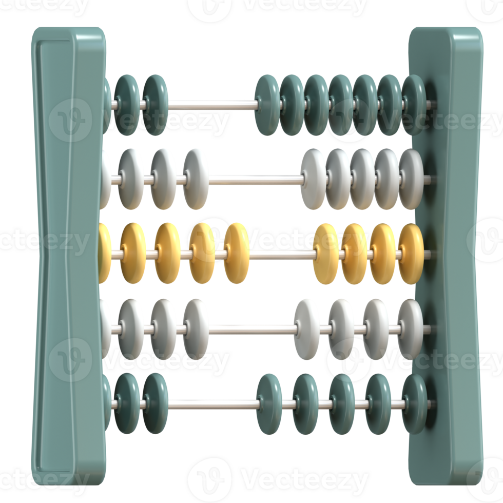 3d stylish of abacus with high quality render png
