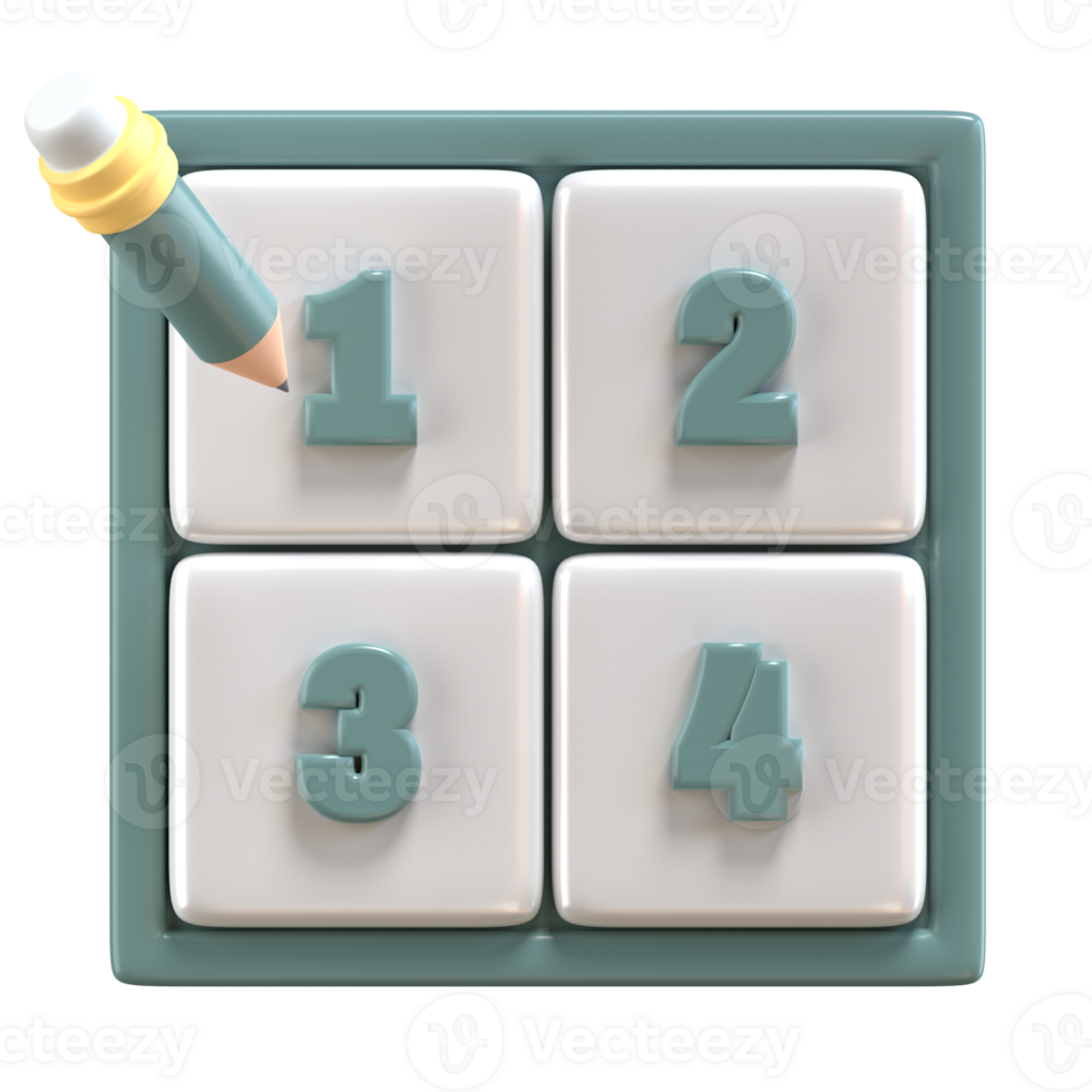 3d stylish mathematic board with high quality render png
