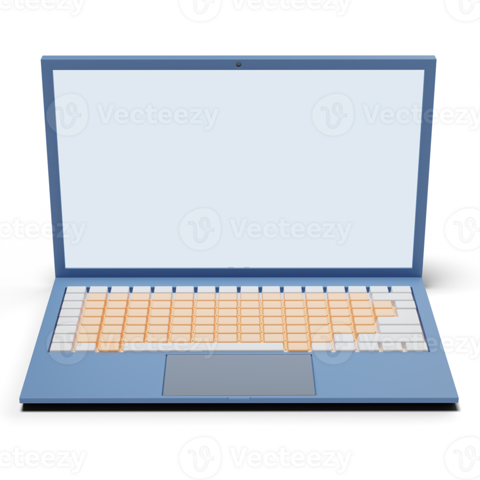 3d laptop with high quality render png