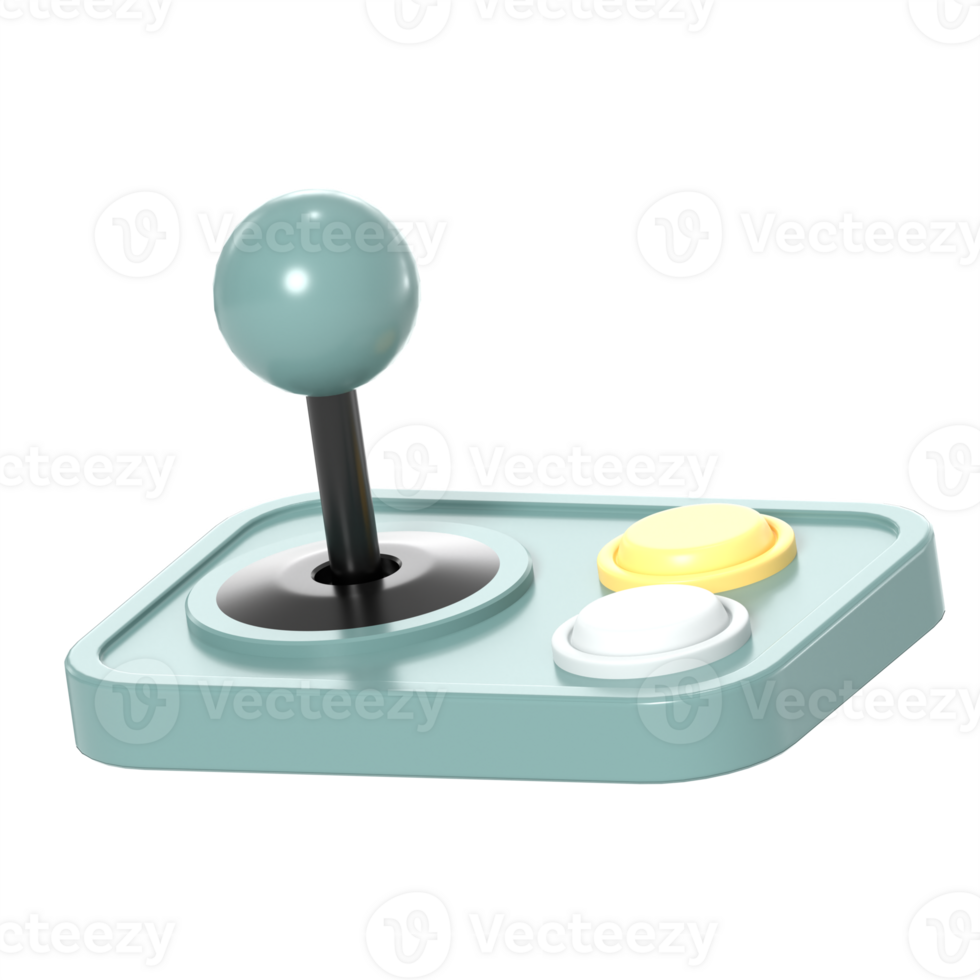 3d illustration of joystick or game controller with high quality render png