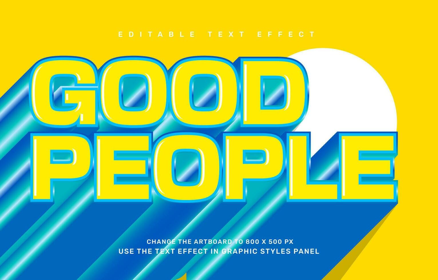 Good people editable text effect template vector