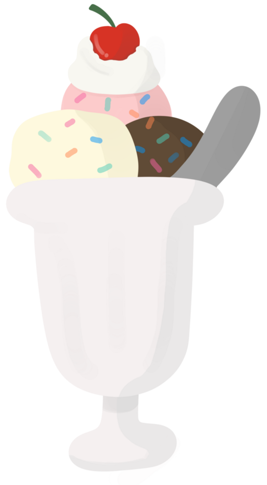 la crème glacée Sundae png