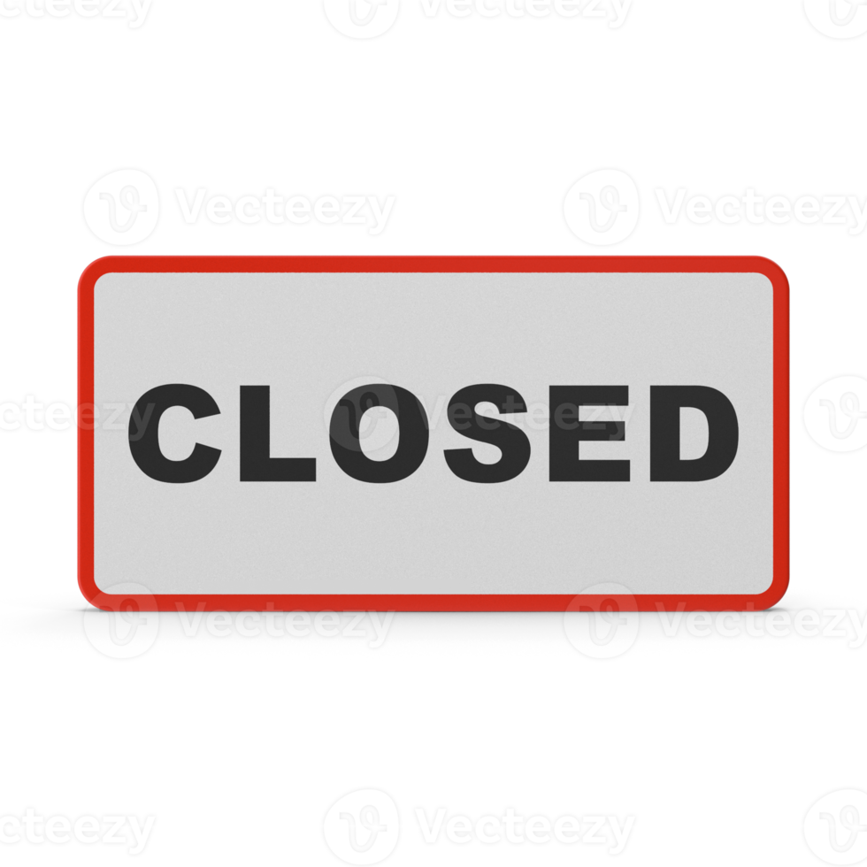 Closed sign board png