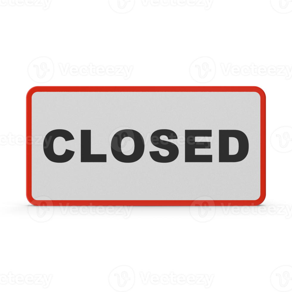 Closed sign board png