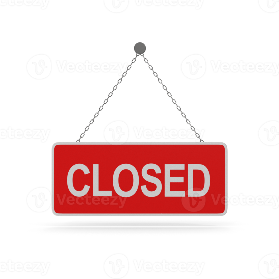 Closed sign board png