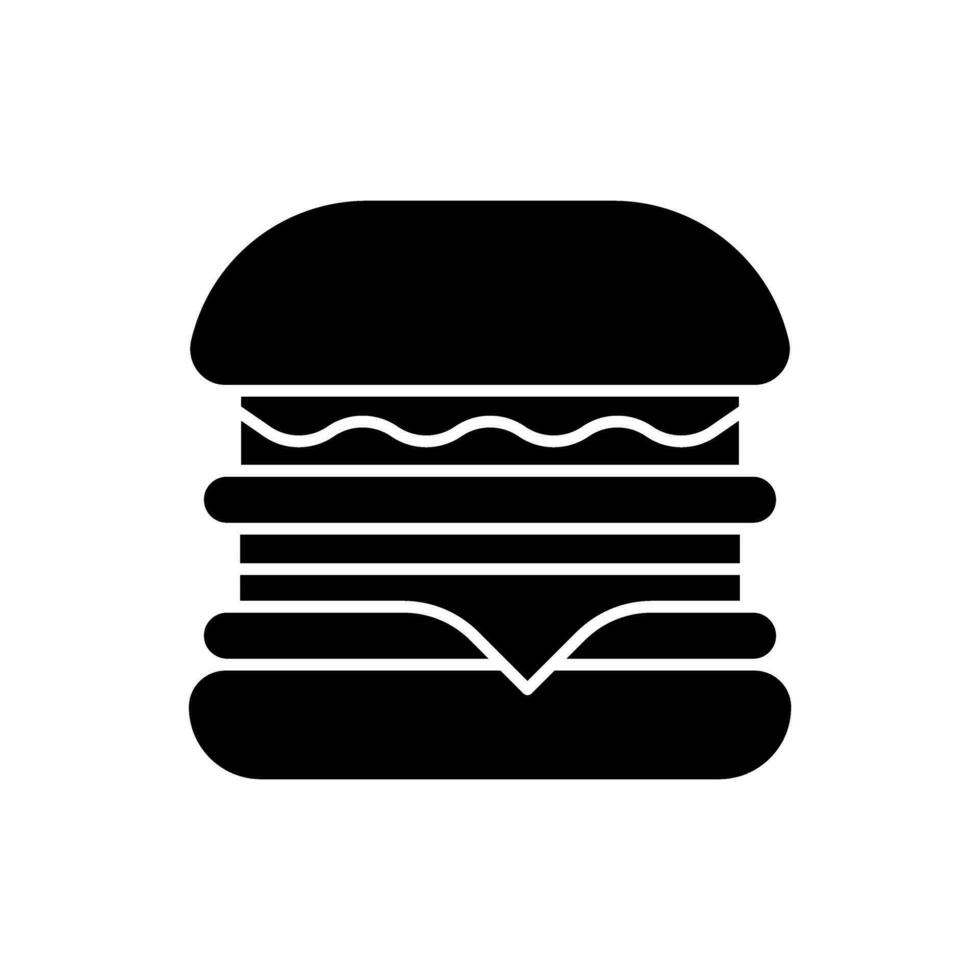 hamburguesa icono vector. rápido comida ilustración signo. comida símbolo. vector