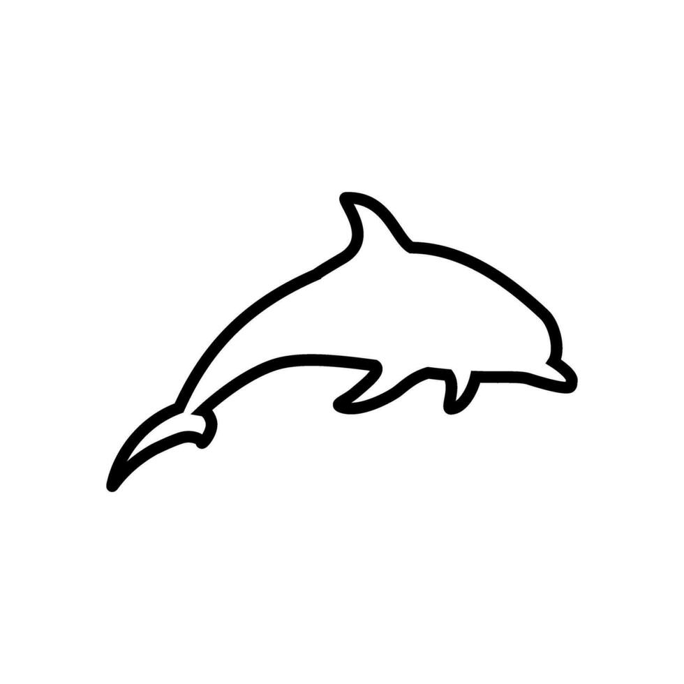 Dolphin icon vector. Fish illustration sign. killer whale symbol. Sea life logo. vector