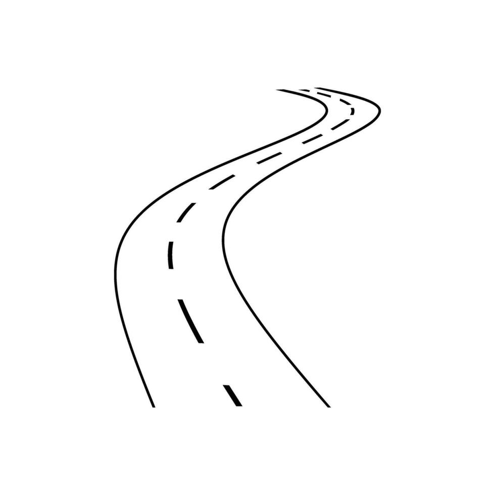 la carretera icono vector. ruta ilustración signo. viaje símbolo o logo. vector