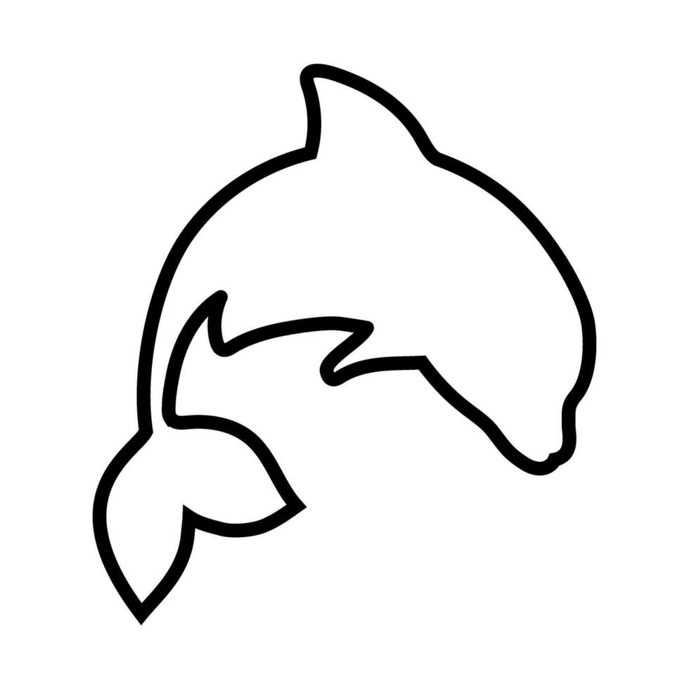 Dolphin icon vector. Fish illustration sign. killer whale symbol. Sea life logo. vector