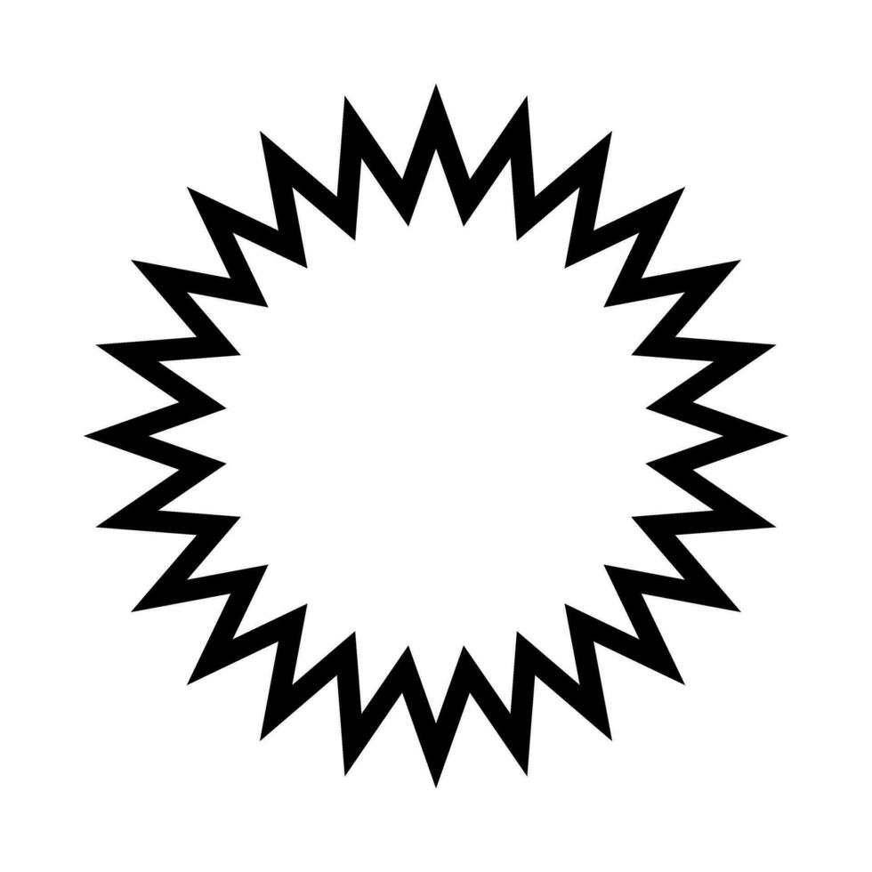 Sunburst icon vector. Retro stars illustration sign. Price tag symbol. Star logo. vector
