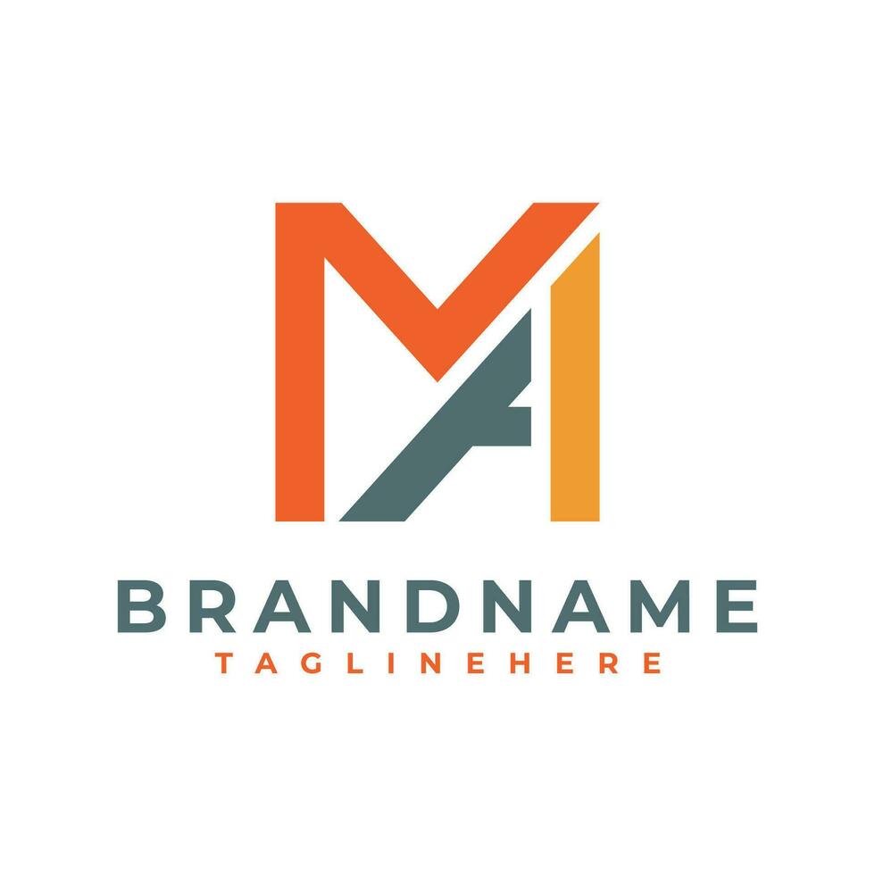 letters Initials Monogram logo MA, AM, M and A vector