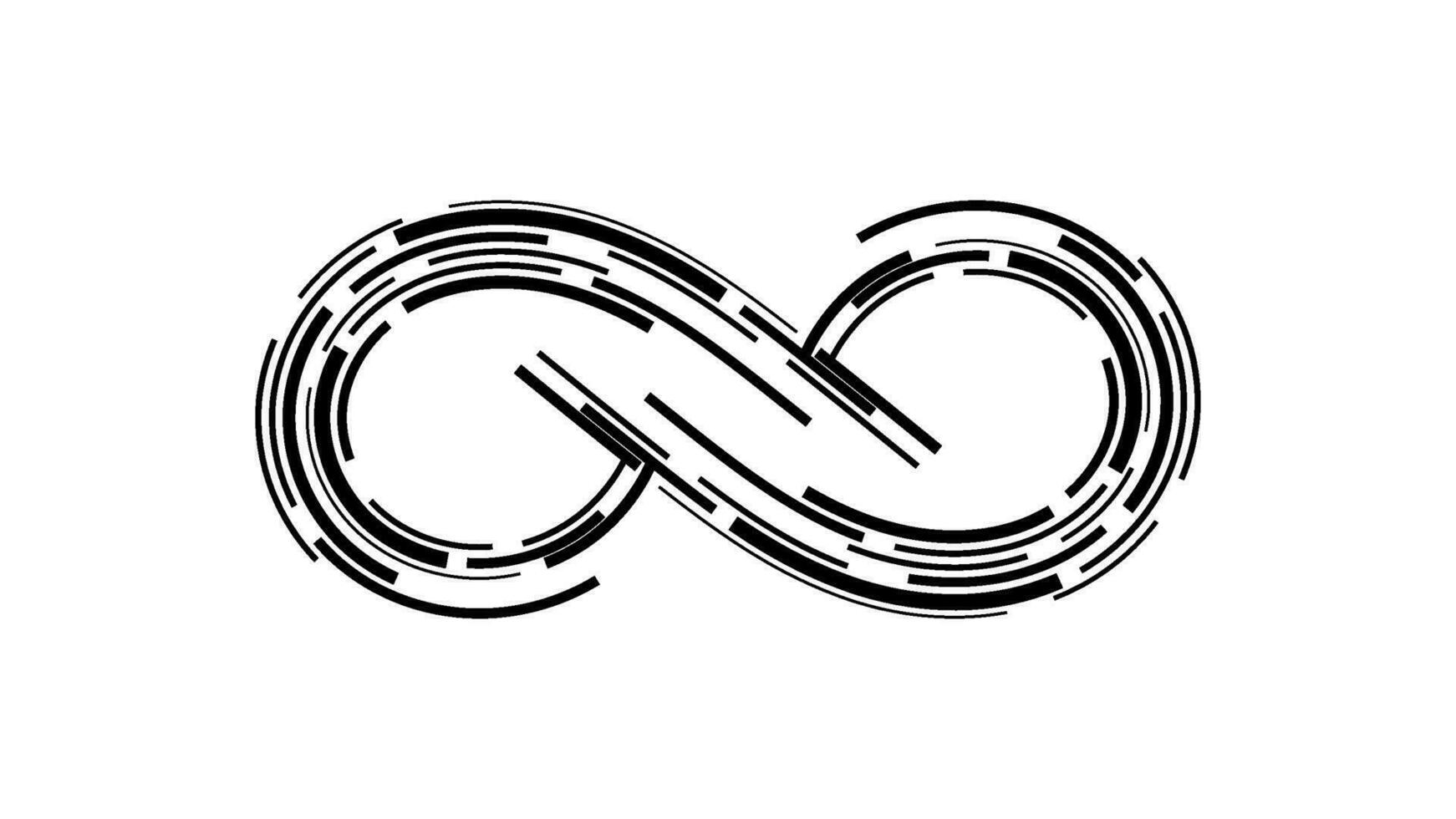 vector illustration of infinity technology symbol