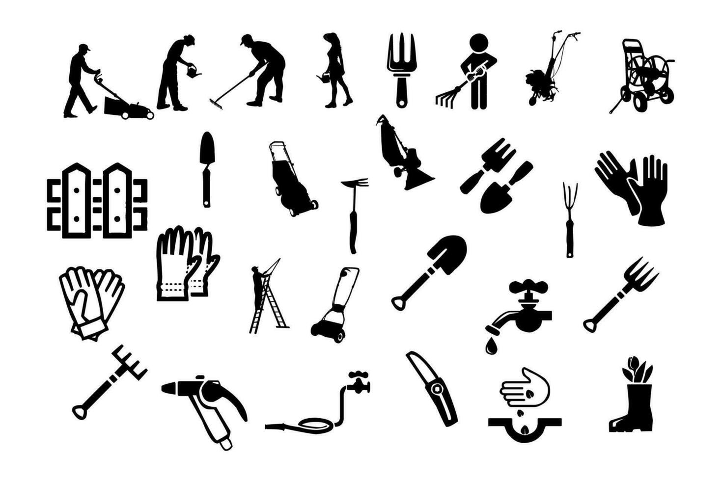 Set of firm icons black vector. vector