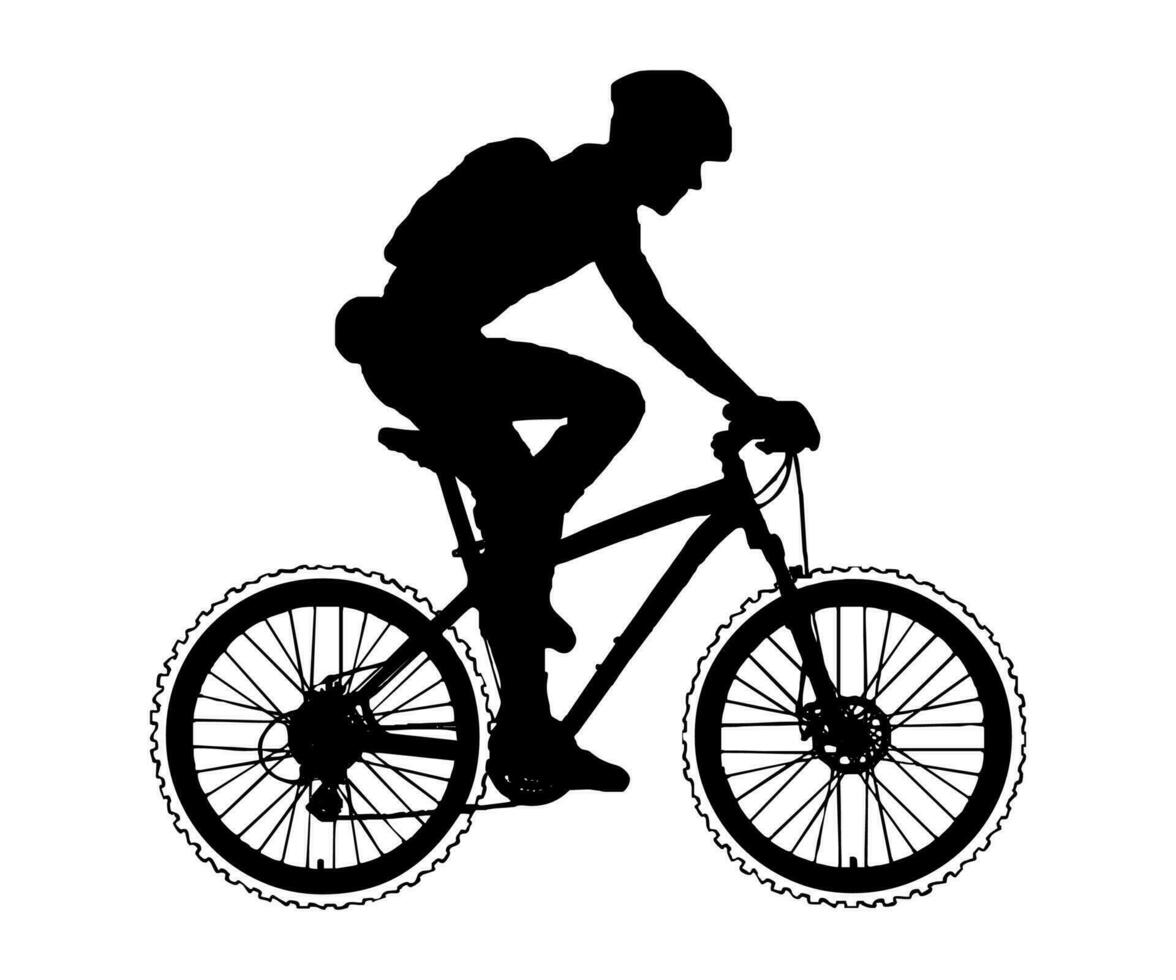 A bicycle riding silhouette. vector