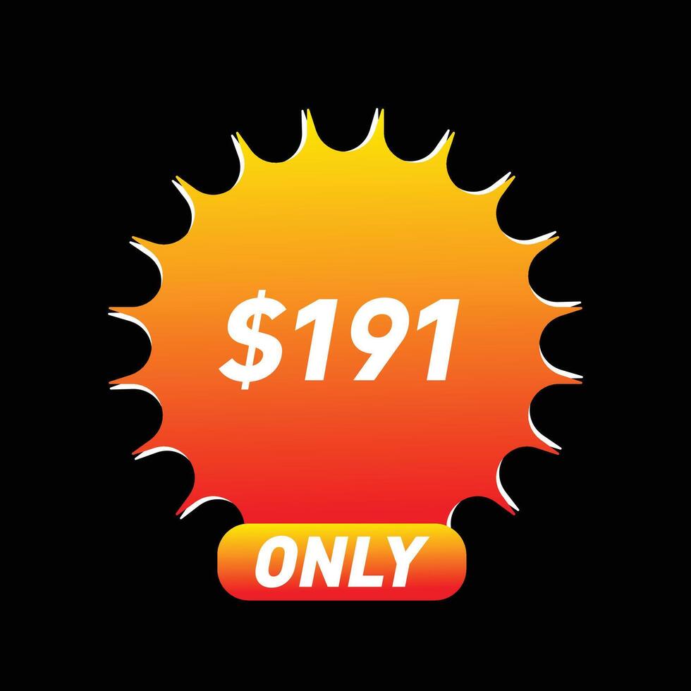 191 Dollar Only Coupon sign or Label 26426364 Vector Art at Vecteezy