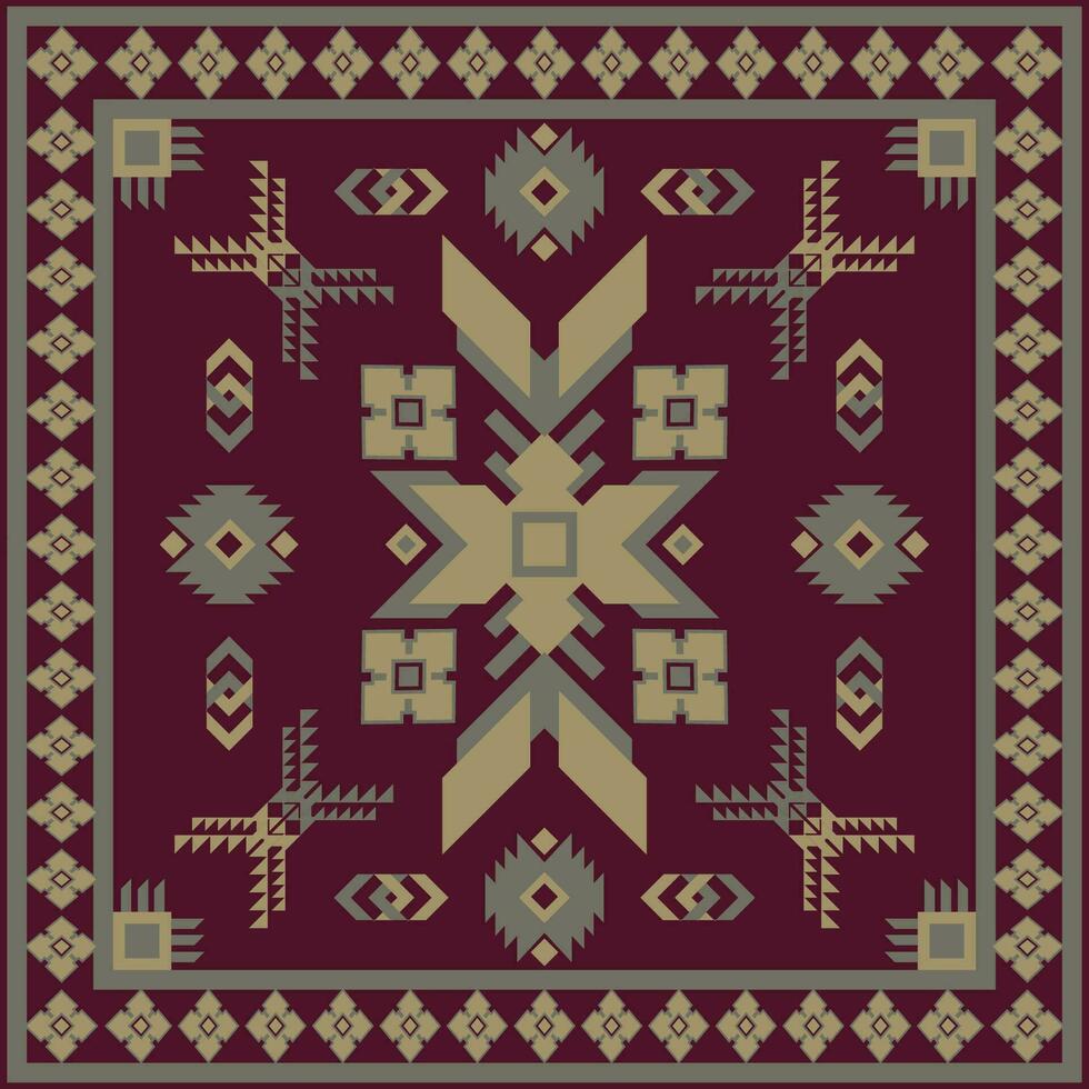 Carpet pattern. Rectangular prayer mats, prayer mats, tea mats, meditation mats. vector