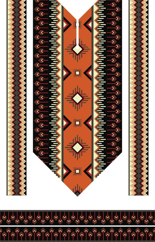 tradicional oriental étnico geométrico patrones, bordado diseños, floral collares para hombres, moda, antecedentes, fondos de pantalla, ropa y envuelve vector