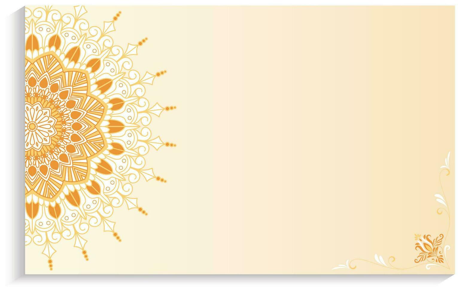 Vintage visiting card. Floral, mandala and ornament. Oriental, Islamic, Arabic, Indian design layout, Ottoman motifs, vector