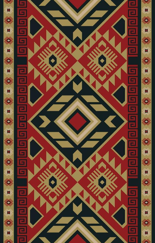 Native american pattern indian ornament pattern geometric ethnic textile texture tribal aztec pattern navajo mexican fabric seamless Vector decoration
