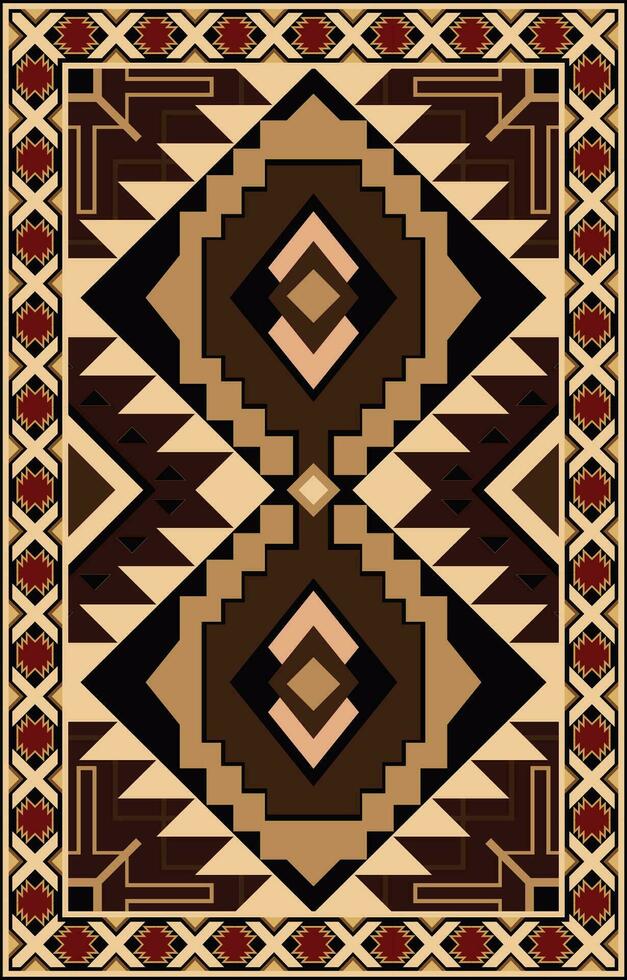 Carpet pattern. Seamless geometry. Western handmade saddle blanket rug pattern, Aztec, vector