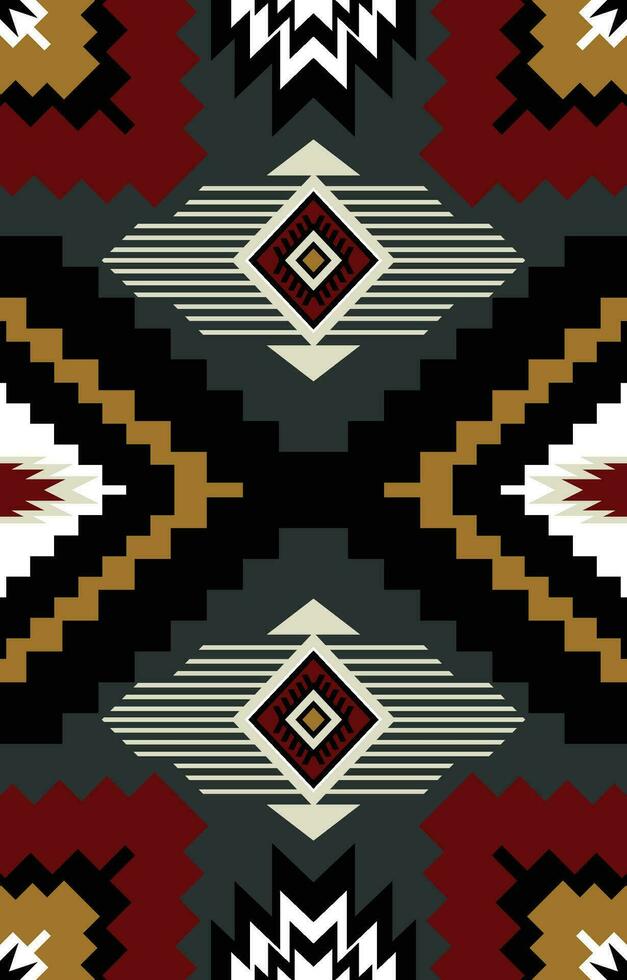 Carpet pattern. Seamless geometry. Western handmade saddle blanket rug pattern, Aztec, vector