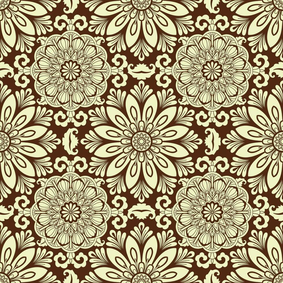 Paisley seamless pattern. Vintage background in batik style vector
