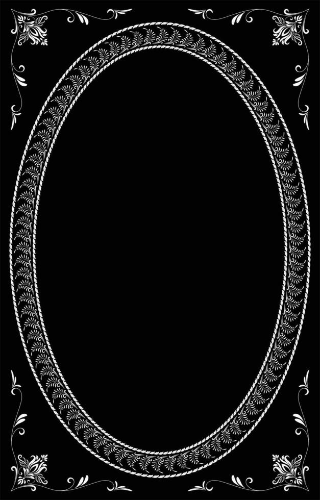 Clásico decorativo marcos y fronteras en negro antecedentes vector