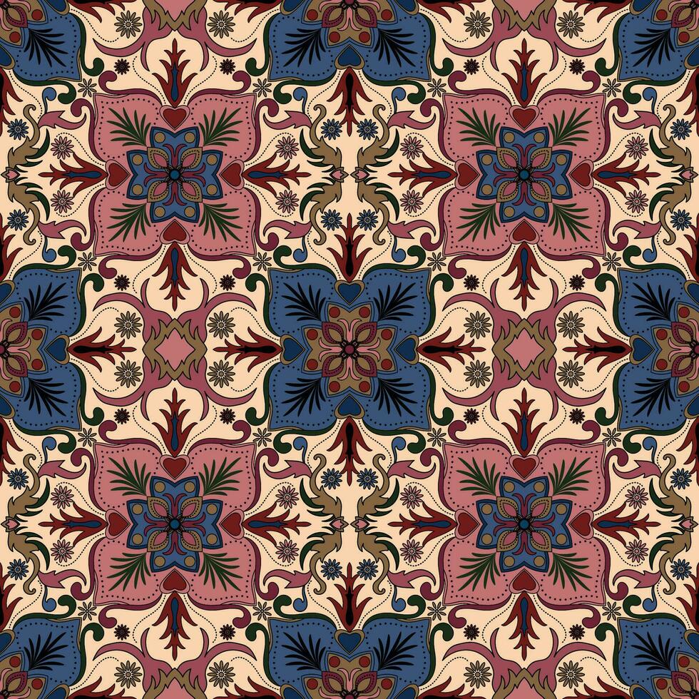 Carpet pattern. Seamless geometry. Western handmade saddle blanket rug pattern, Aztec, vector
