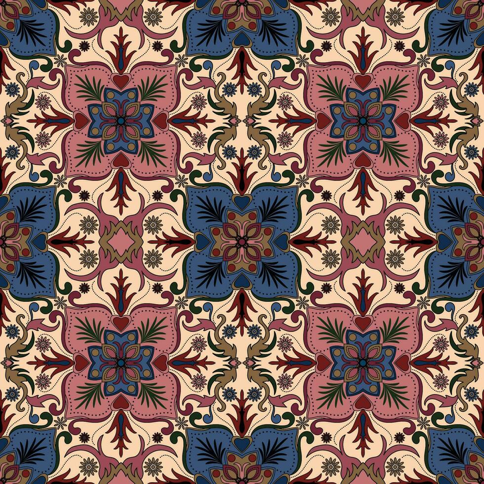 Carpet pattern. Seamless geometry. Western handmade saddle blanket rug pattern, Aztec, vector