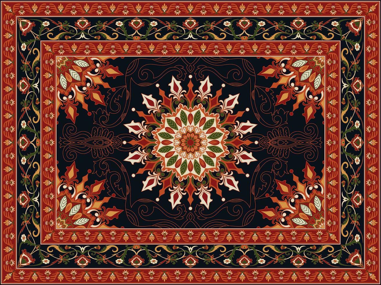 Persian carpet. Floral background in Arabic, Indian, Turkish, style for digital printing on fabric or paper. vector