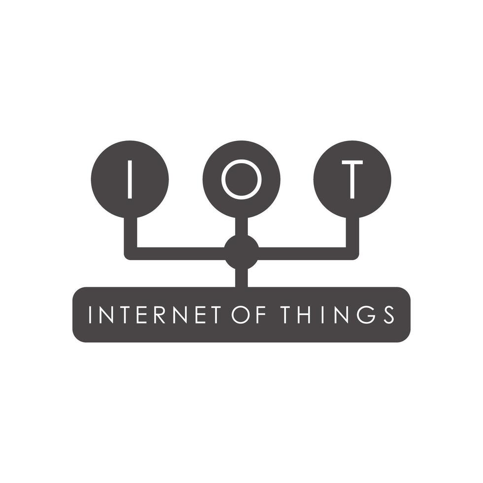 Internet of things emblem. Artificial Intelligence. . vector