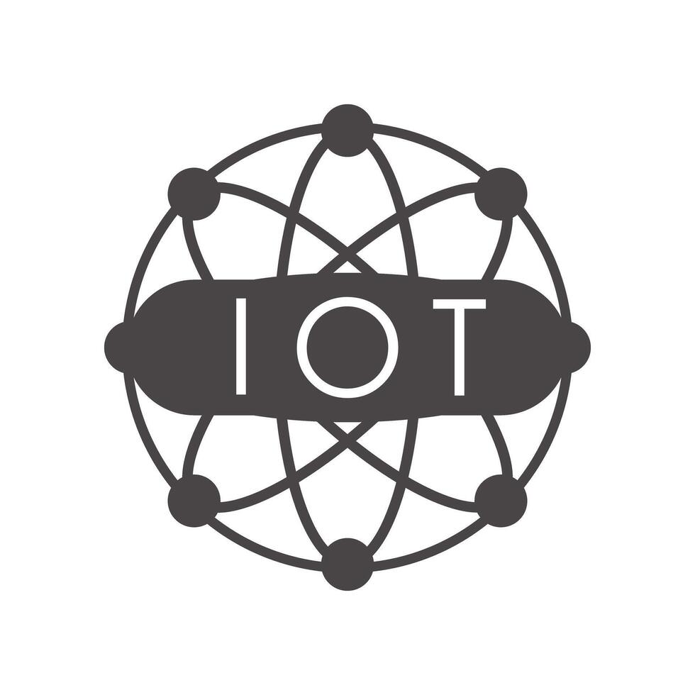 Internet of things emblem. IoT concept. illustration. vector