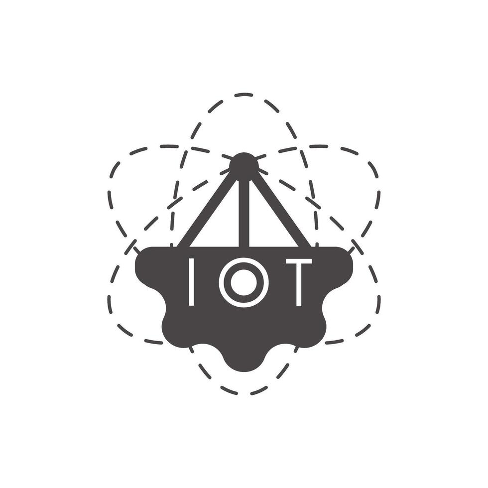 Internet of things emblem. Artificial Intelligence. Vector illustration.