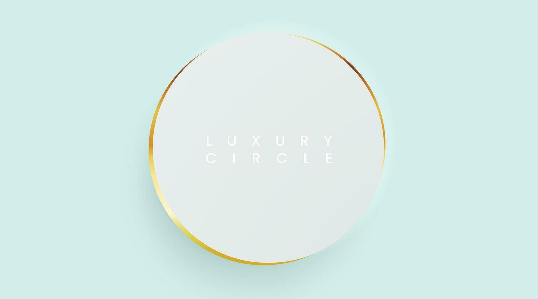 White Background with Golden Circle Lines, Luxury Elegant Concept vector