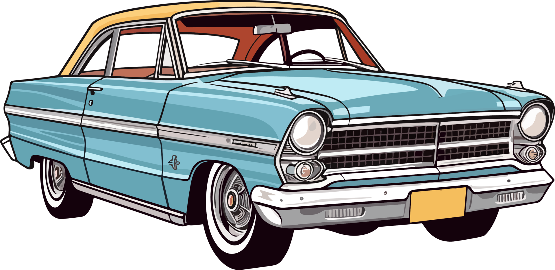 Vintage Ford Galaxie Car png