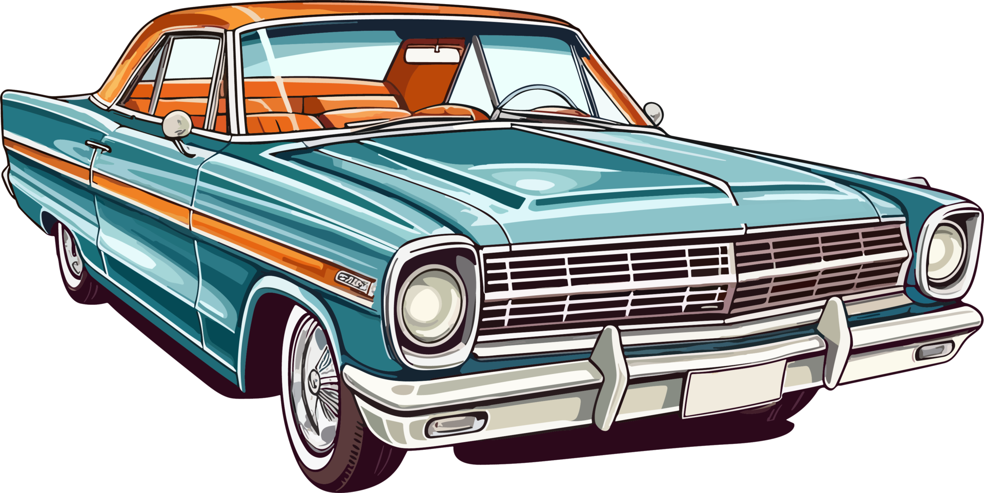 Vintage Ford Galaxie Car, Vintage Car png