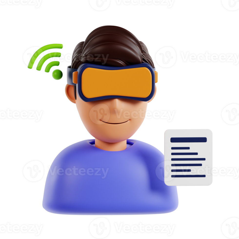 man bär vr, virtuell verklighet glasögon, glasögon. bär vr virtuell verklighet headset, företag och teknologi begrepp för framtida png