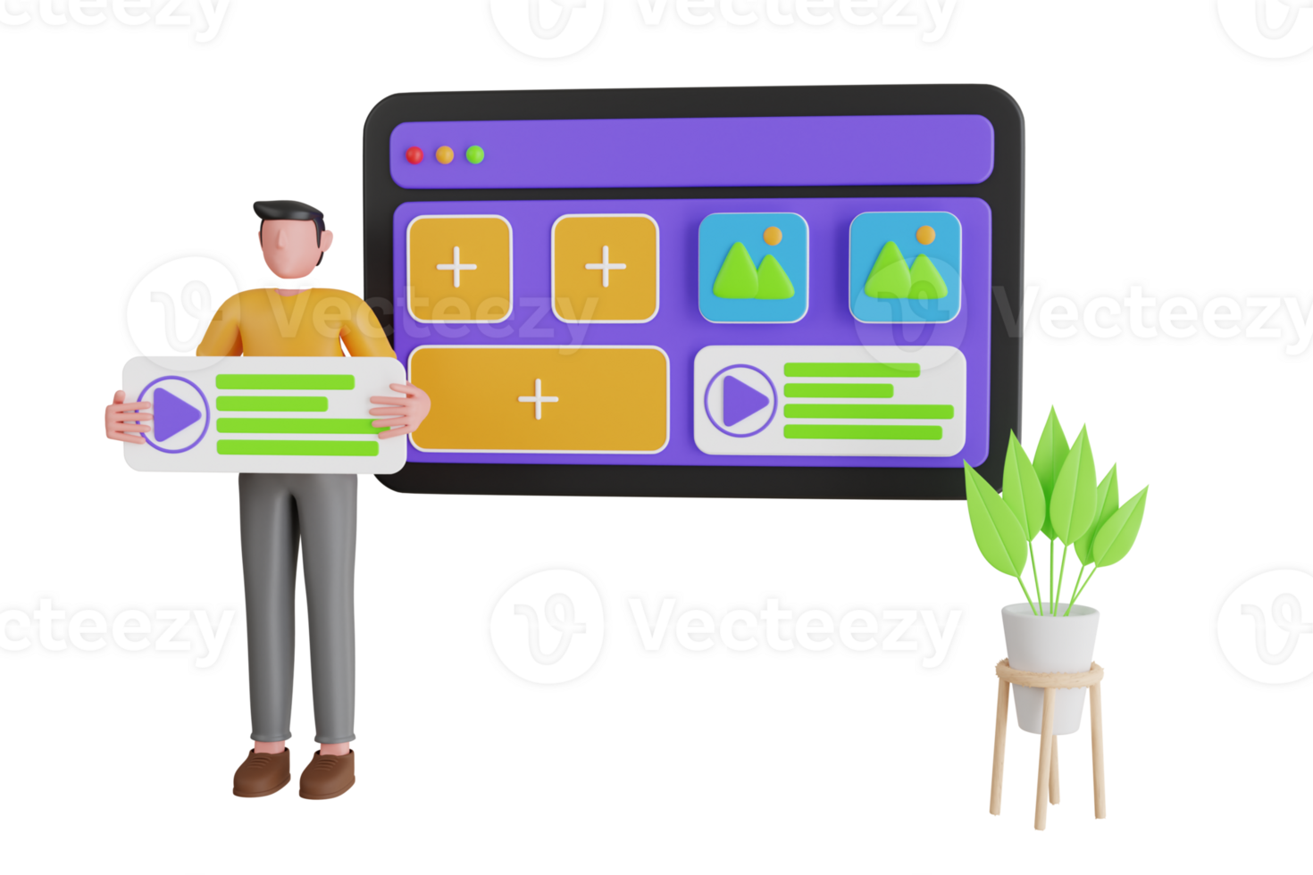 3D Illustration of Automated Testing Framework, Software Quality Assurance. product testing and debugging, programming and coding. png