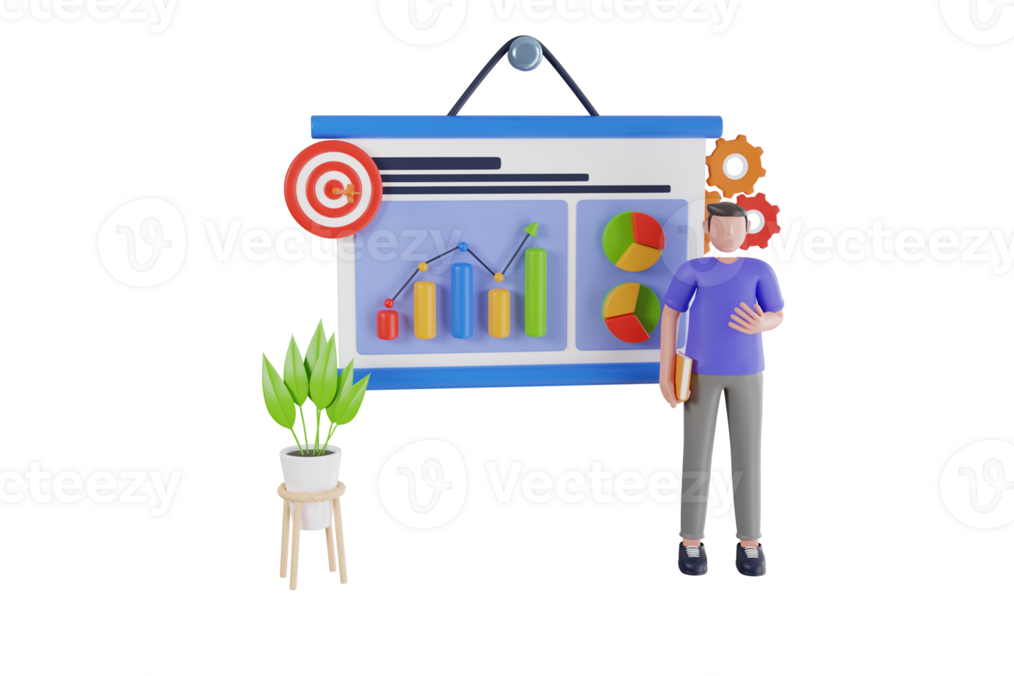 3d rendering of business growth graph. Business success strategy. Business financials, leadership, direction and growth, planning. 3d illustration png