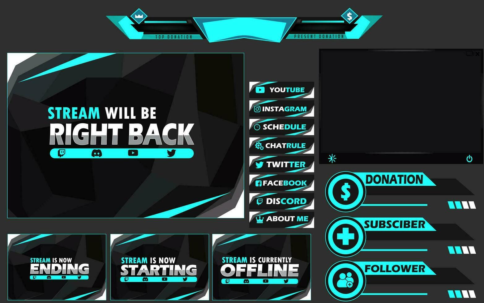 twitch overlay for gsming vector