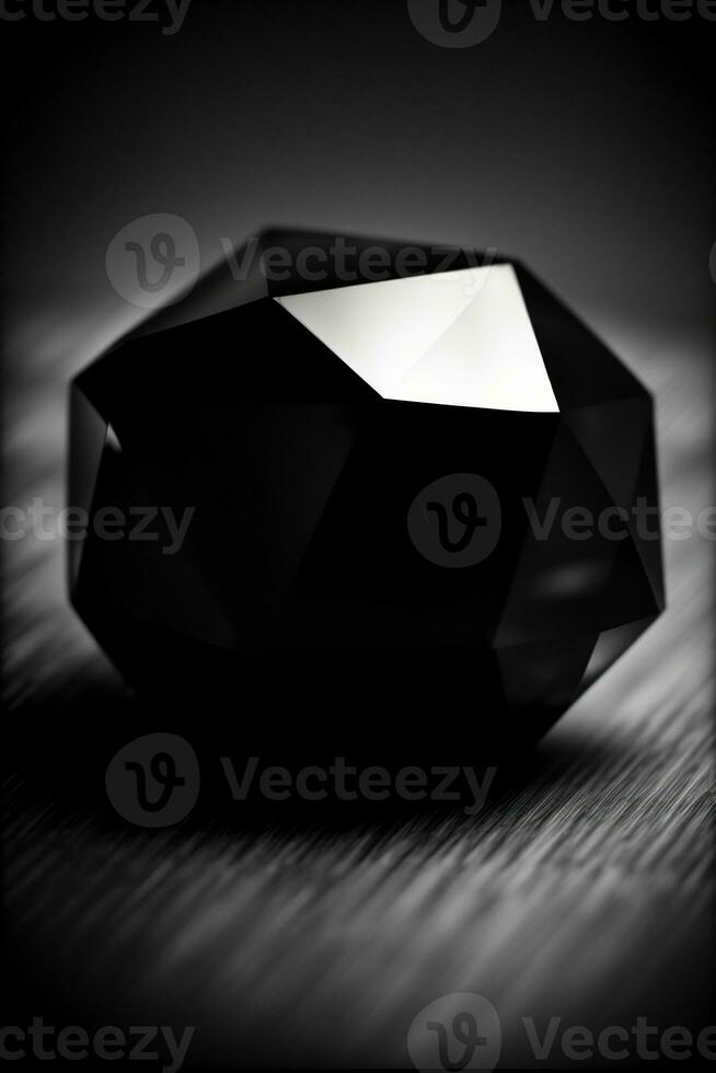 A Black And White Photo Of A Diamond. AI Generated