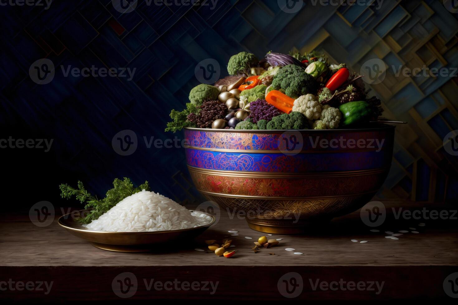 A Bowl Filled With Lots Of Different Types Of Vegetables. photo