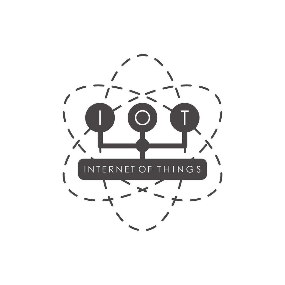 Internet cosa logo símbolo. iot concepto. vector ilustración.