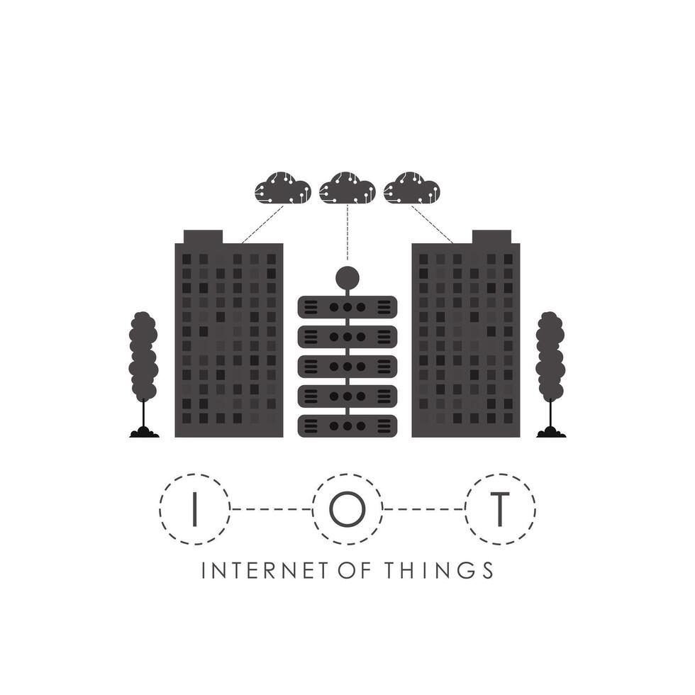 Internet of things concept. City connected to the Internet. Good for presentations. illustration. vector