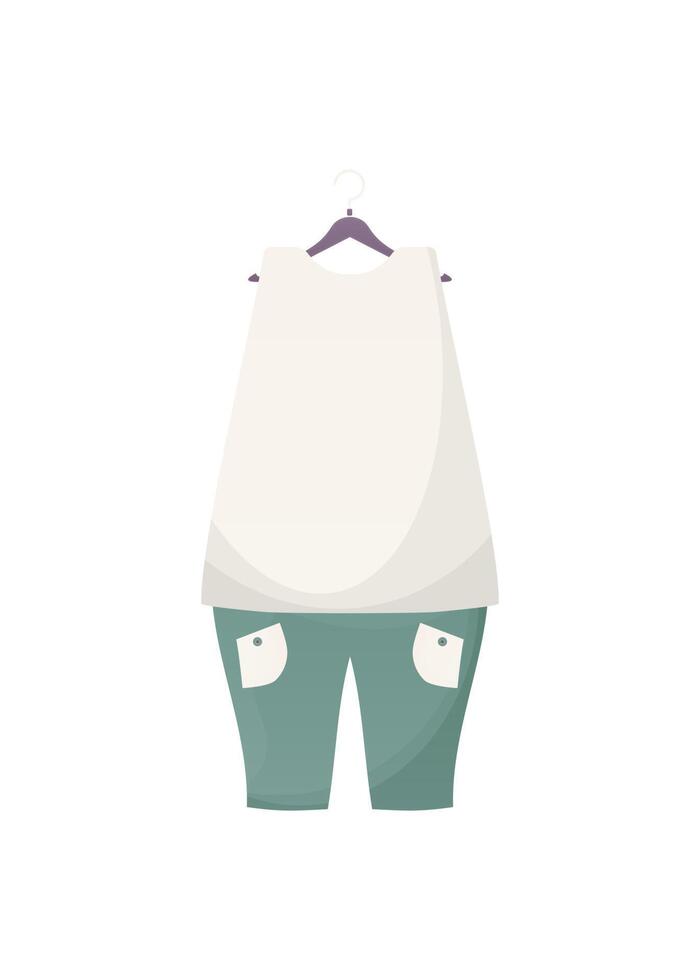 Women's suit is isolated on a white background. Cartoon style. . vector