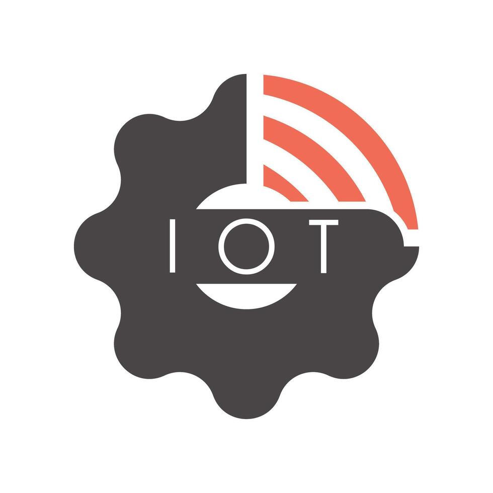 Internet of things emblem. IoT concept. Vector flat illustration.