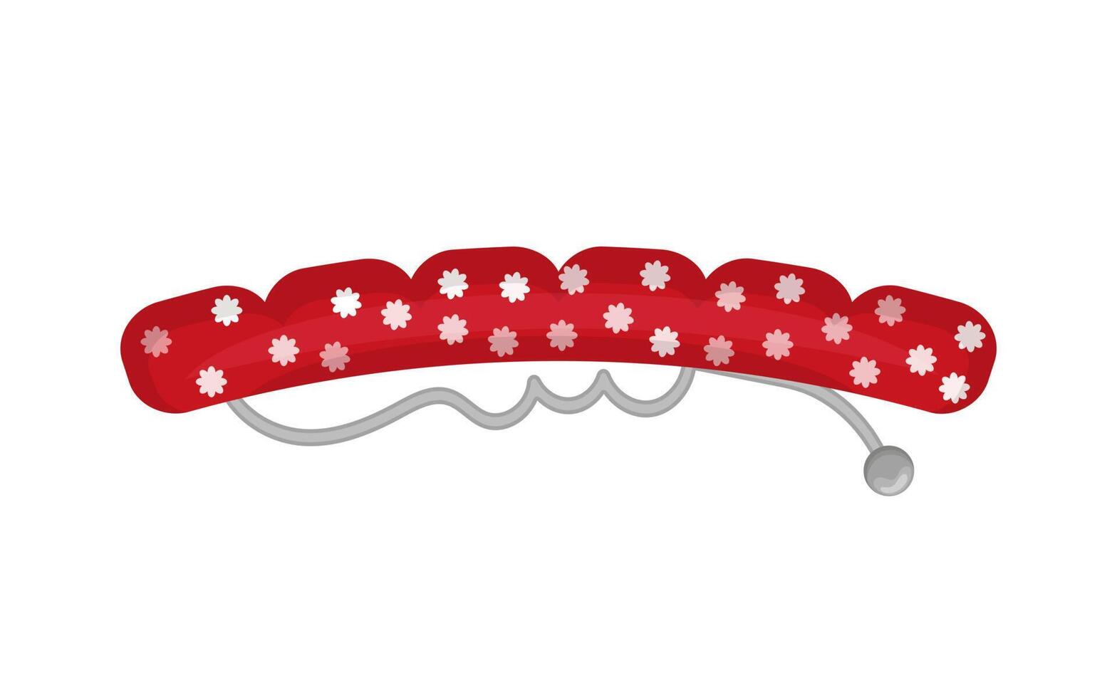 Red female hairpin isolated on white background. Cartoon style. . vector