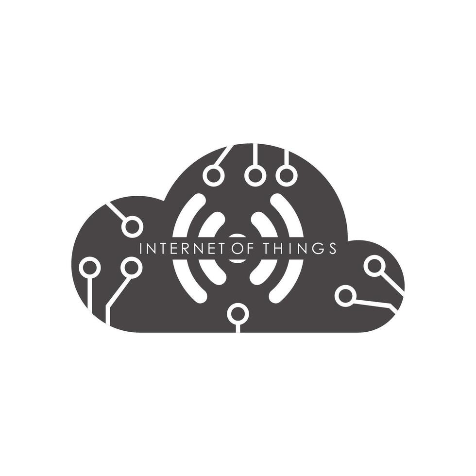 Internet things logo. IoT concept. flat illustration. vector